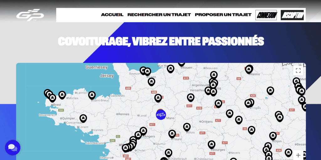 Plateforme de covoiturage GP Explorer