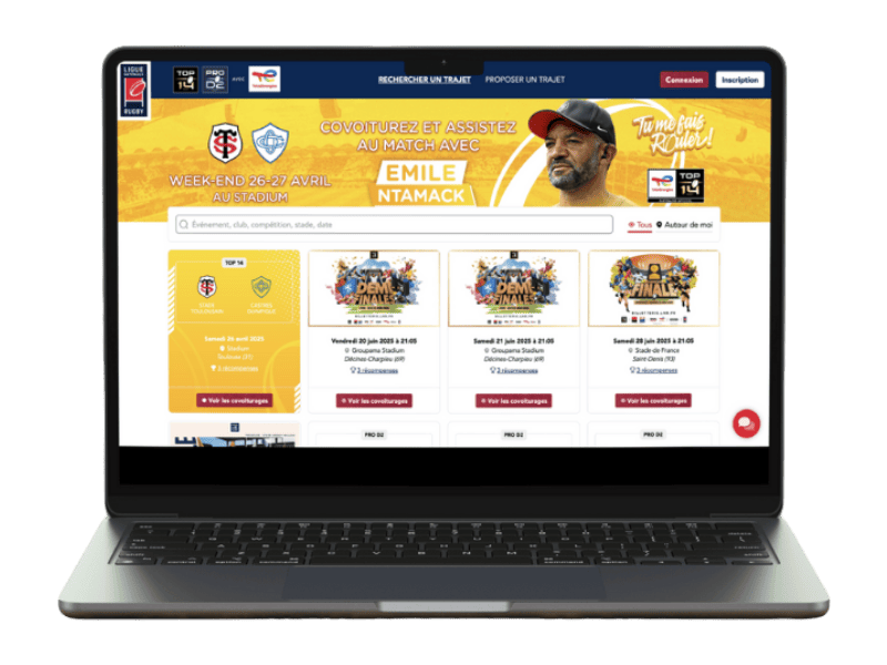 Expérience covoiturage sur-mesure Ligue Nationale de Rugby